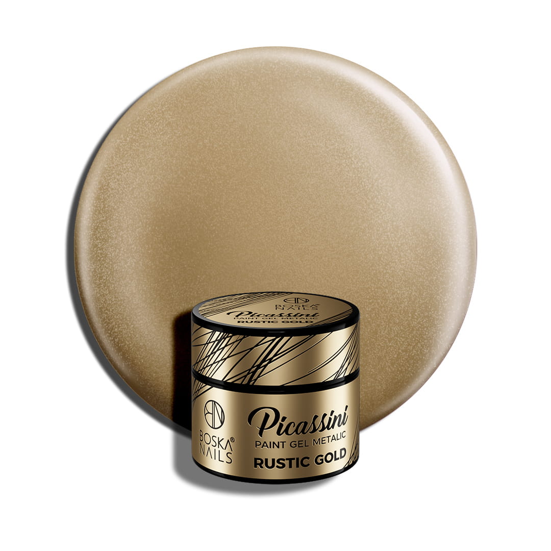 Żel do zdobień Picassini Metalic Paint Gel Rustic Gold Boska Nails 5 ml