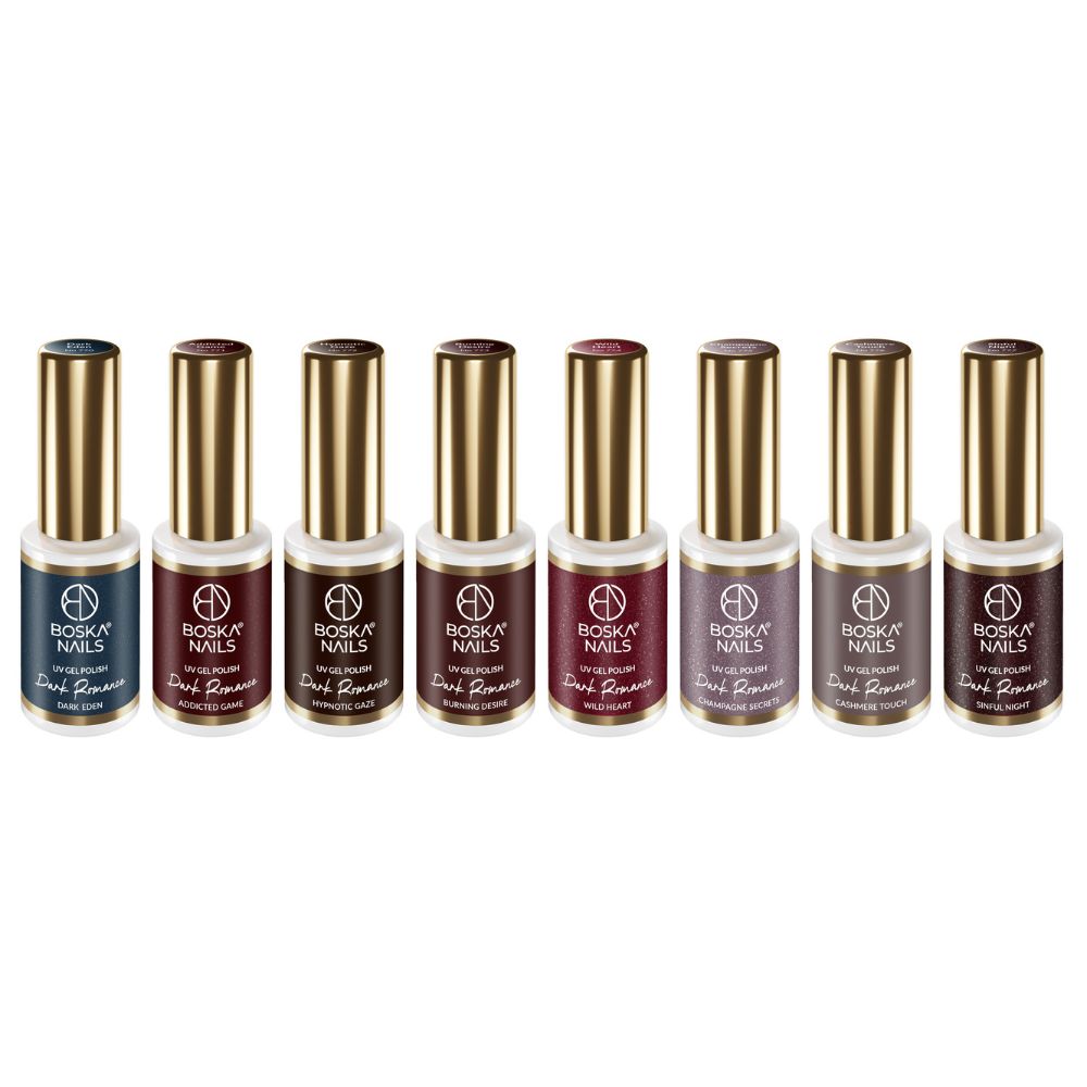 Set lakierów hybrydowych Dark Romance Boska Nails 6 ml